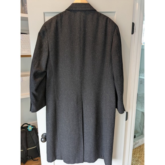 Christian Dior Monsieur Gray 100% Wool Double Breasted Overcoat USA 48R READ - Picture 9 of 16